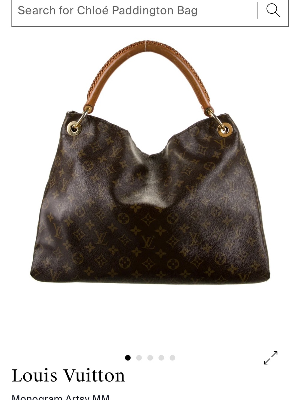 Louis Vuitton Monogram Artsy MM Tote in Brown and Tan- The Real Real with pics - Picture 3 of 13